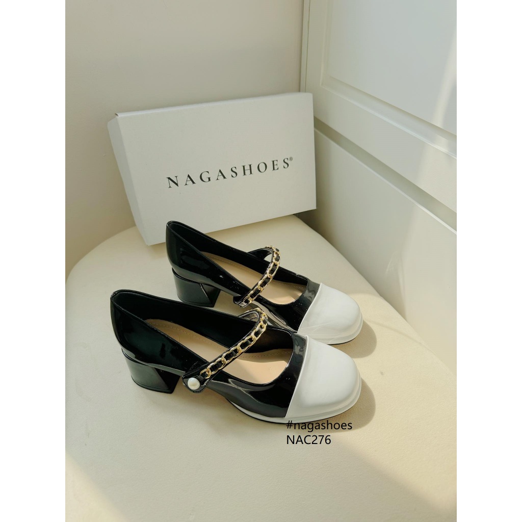 CAO GÓT MARY JANE NAGASHOES QUAI NGANG PHỐI XÍCH 5.5P NAC276