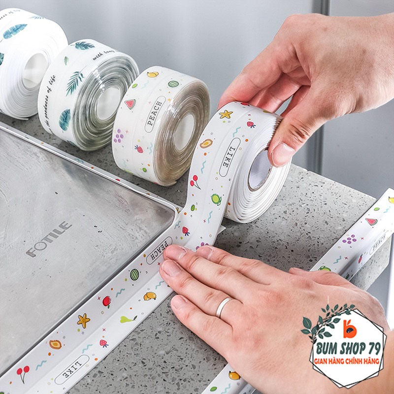 Cuộn Băng Keo Dán Viền Bồn Rửa Nhà Bếp Chống Thấm Nước, Băng Dính Dán Trang Trí Mép Tường Chống Nấm Mốc Siêu Bền Đa Năng