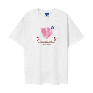 Áo thun unisex I Heart U màu trắng- Charm tee Onism