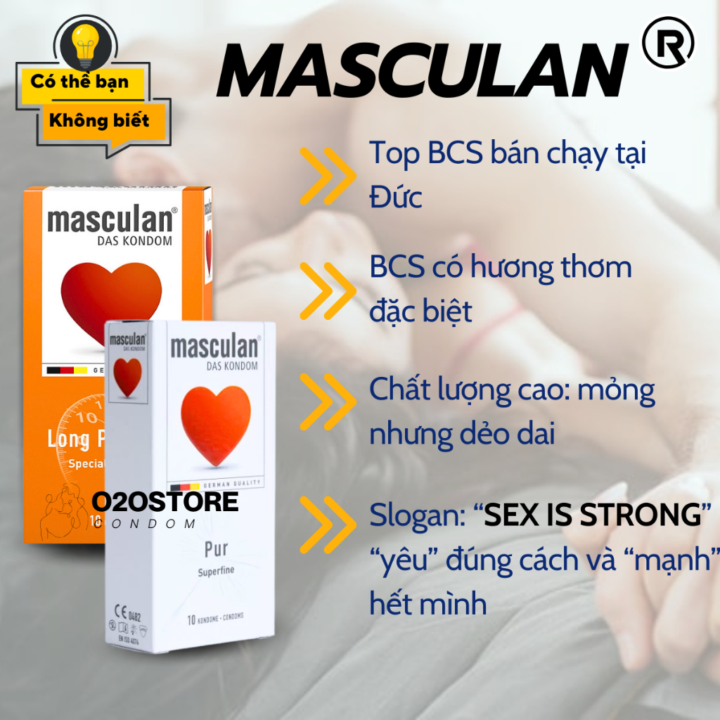 Bao cao su siêu mỏng Masculan Pur Superfine 004mm hương thơm quyến rũ - GIAO HÀNG KÍN ĐÁO