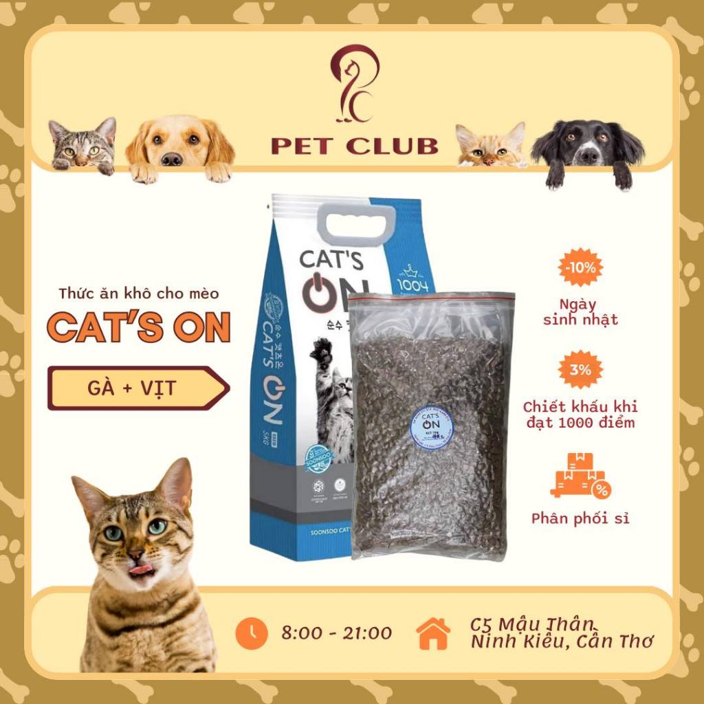 Thức ăn Cat's On 500gr và 1kg