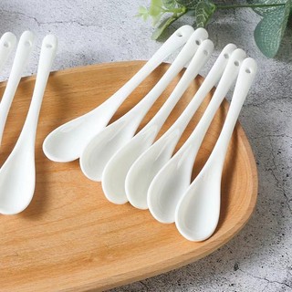 Thìa sứ trắng men cao cấp dùng pha cafe hàng loại 1
