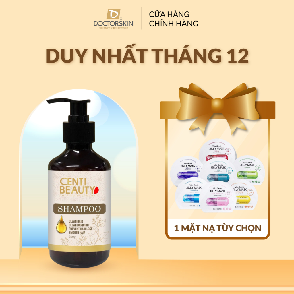 Dầu Gội Thảo Dược Phục Hồi Tóc Hư Tổn Ngăn Ngừa Nấm Gàu Centibeauty 300ML