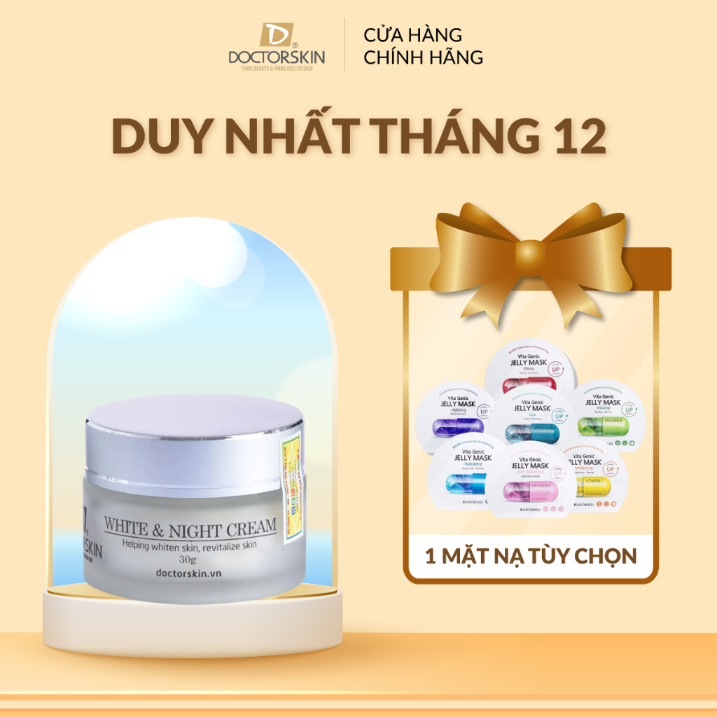 Kem Đêm Dưỡng Sáng Mờ Thâm Hỗ Trợ Giảm Nám Melasma & Night Cream Doctorskin 30g