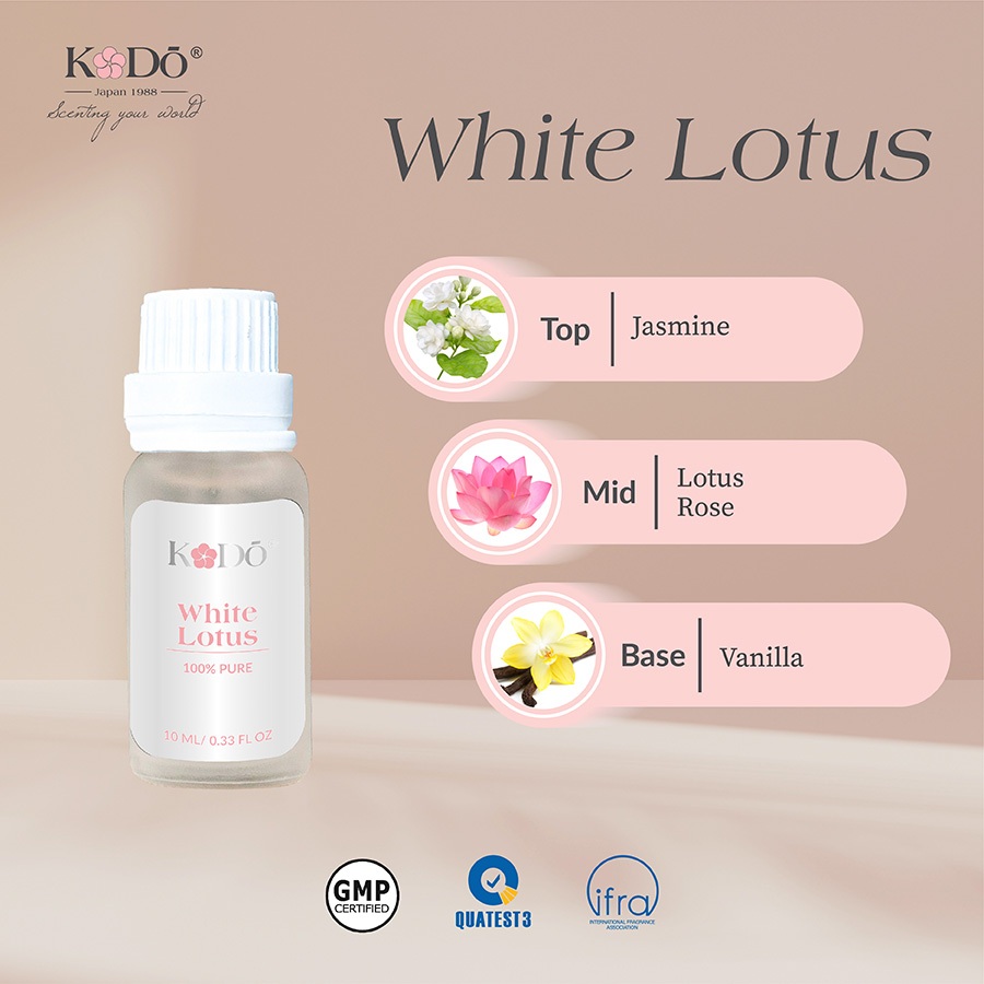 KODO - White Lotus - Hương Sen Trắng - Tinh Dầu Nước Hoa Nguyên Chất - Classic - 10ml/50ml/100ml QUATEST3 tested