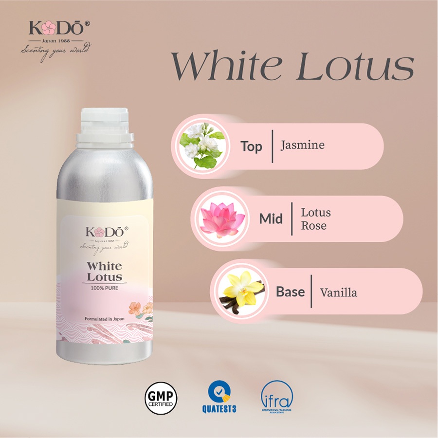 KODO - White Lotus - Hương Sen Trắng - Tinh Dầu Nước Hoa Nguyên Chất - Classic - 10ml/50ml/100ml QUATEST3 tested