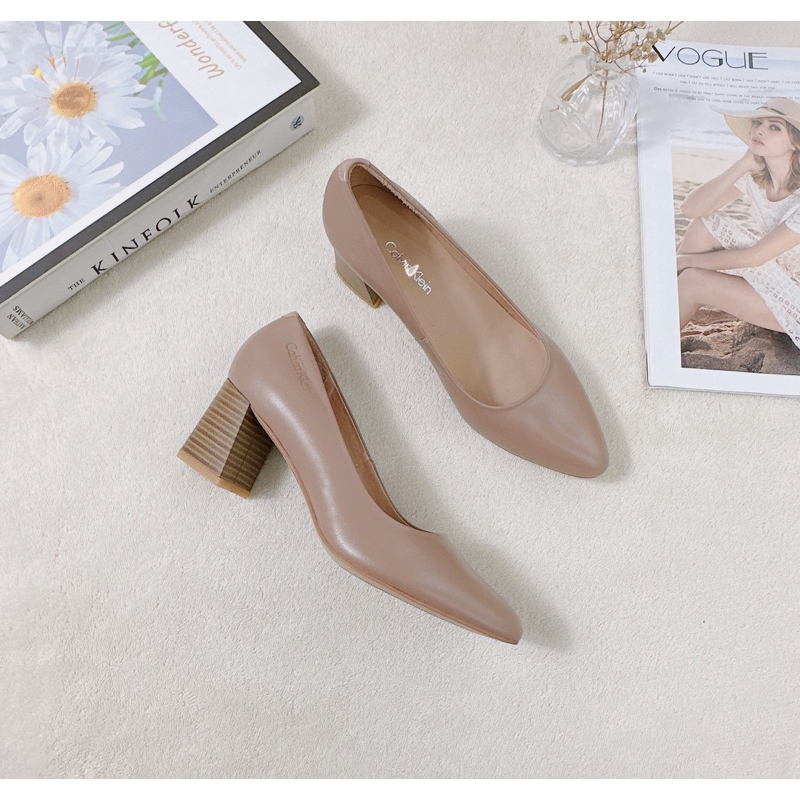 Giày CK gót vuông mảnh 5cm