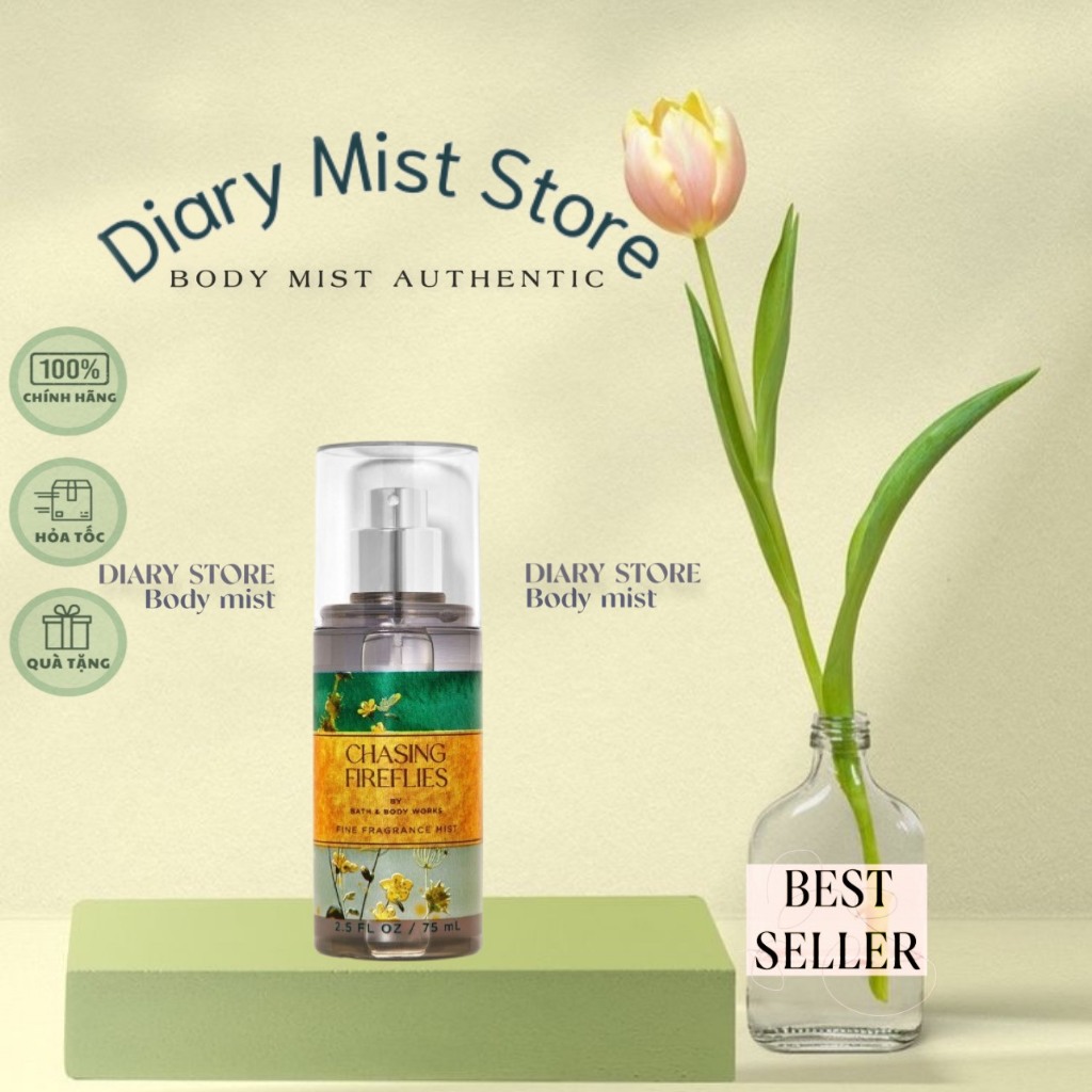 Xịt Thơm Nước Hoa Toàn Thân Size Mini Bath & Body Works Fine Fragrance Body Mist - Chasing Fireflies