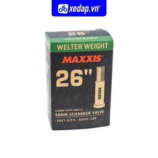 Ruột Xe Đạp 26×1.5/2.5 48mm Van Lớn (Schrader) MAXXIS Bicycle Tube Welter Weight