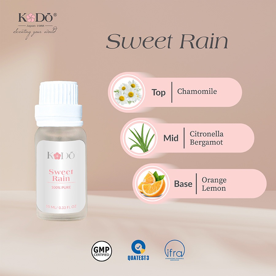 KODO-  Sweet Rain - Hương Cam Ngọt -  Tinh Dầu Nước Hoa Nguyên Chất -  10ml/50ml/100ml QUATEST3 tested