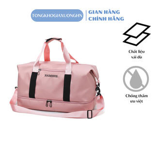 Túi xách đựng đồ du lịch hay chơi thể thao cỡ lớn có ngăn để giày chất liệu chống thấm cao cấp