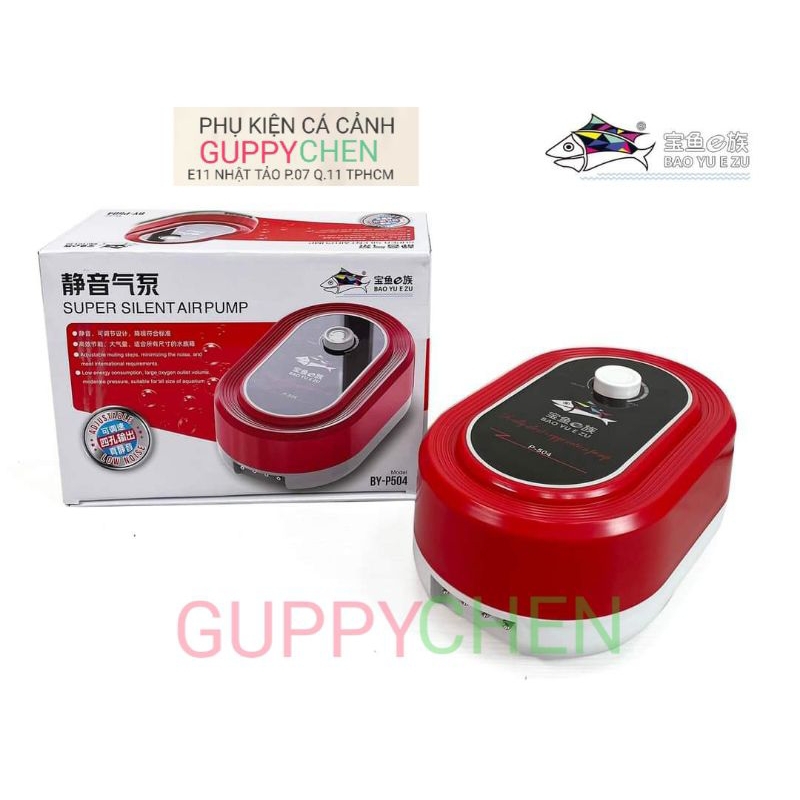 Máy Sủi Oxi Siêu Êm BAOYU BY-P501, 502, 503, 504 cho bể cá