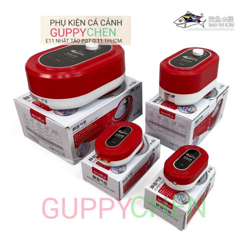 Máy Sủi Oxi Siêu Êm BAOYU BY-P501, 502, 503, 504 cho bể cá
