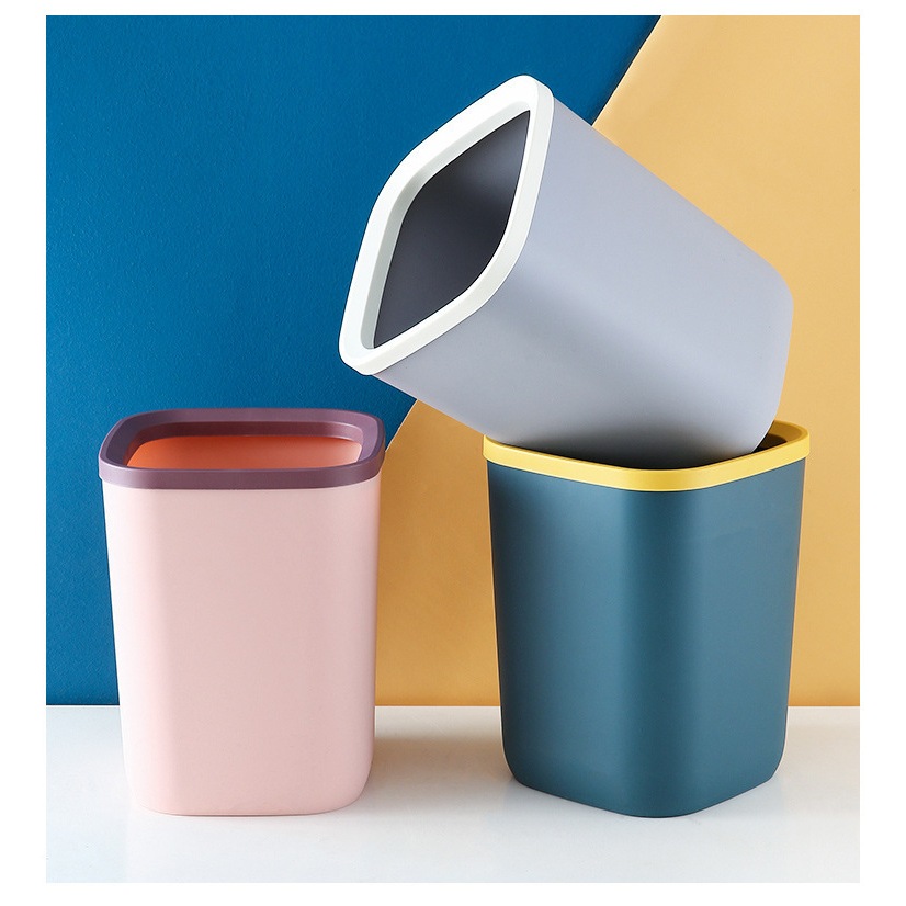 🤷‍♀️Thùng rác nhựa vuông lớn thùng rác nhà tắm nhà bếp