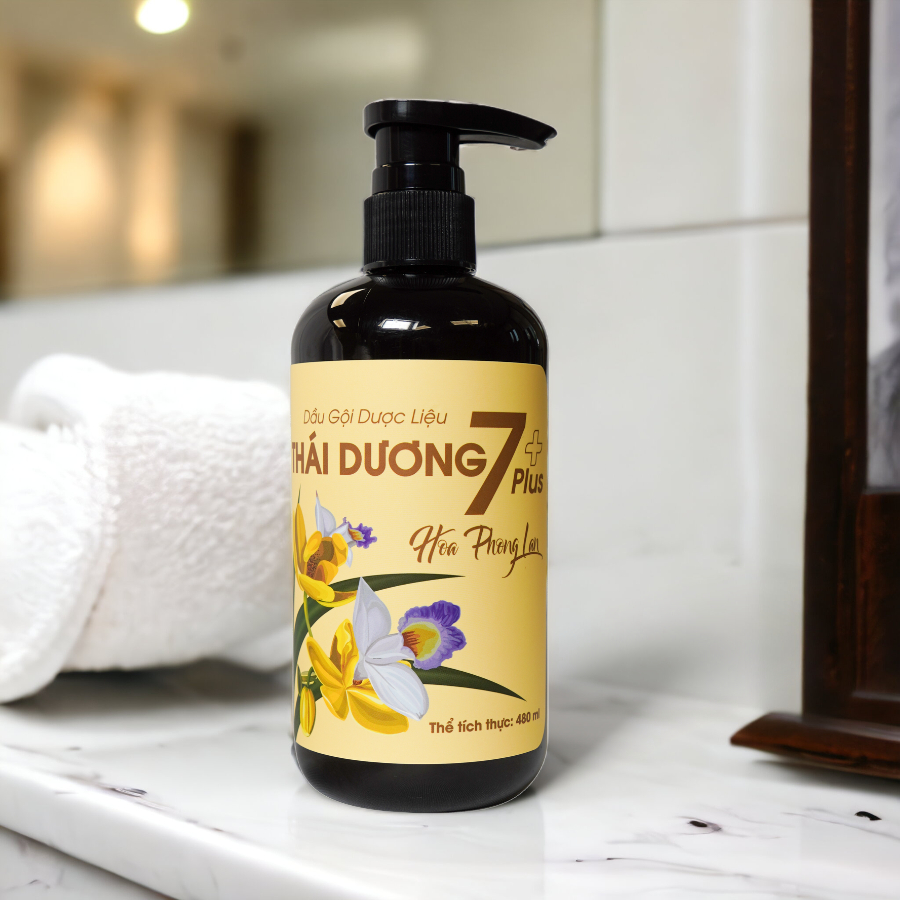 Dầu gội dược liệu Thái Dương 7 plus Hoa Phong Lan 250ml,480ml - Sao Thái Dương