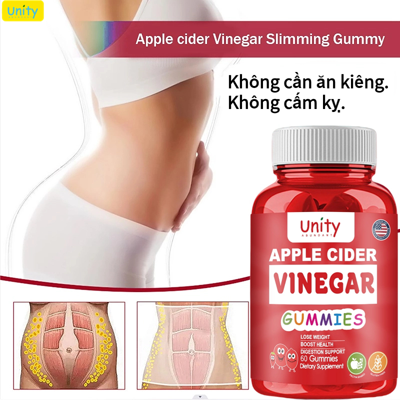 9 Ngày Giảm Cân (2-13kg) Mỹ Giấm Táo Giảm Cân Kẹo Dẻo,Giảm Cân Cấp Tốc-Không Có Tác Dụng Phụ
