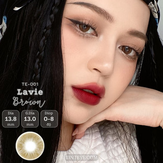 Kính áp tròng TINTEYE LENS lavie brown 001 0 - 8 độ