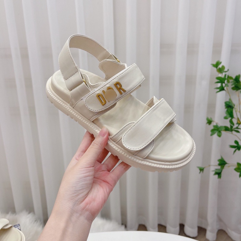 Sandal quai ngang, sandal nữ quai dán da siêu mềm