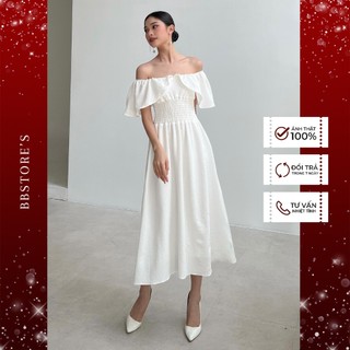 Bbstore's đầm xòe tay bèo dự tiệc nhún eo sang trọng -d1803