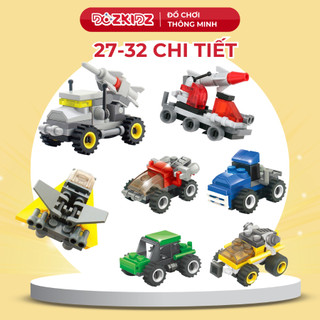 Đồ chơi lắp ráp các loại xe mini từ 27 đến 32 chi tiết cho bé từ 4 tuổi trở lên chất liệu nhựa ABS - DOZKIDZ