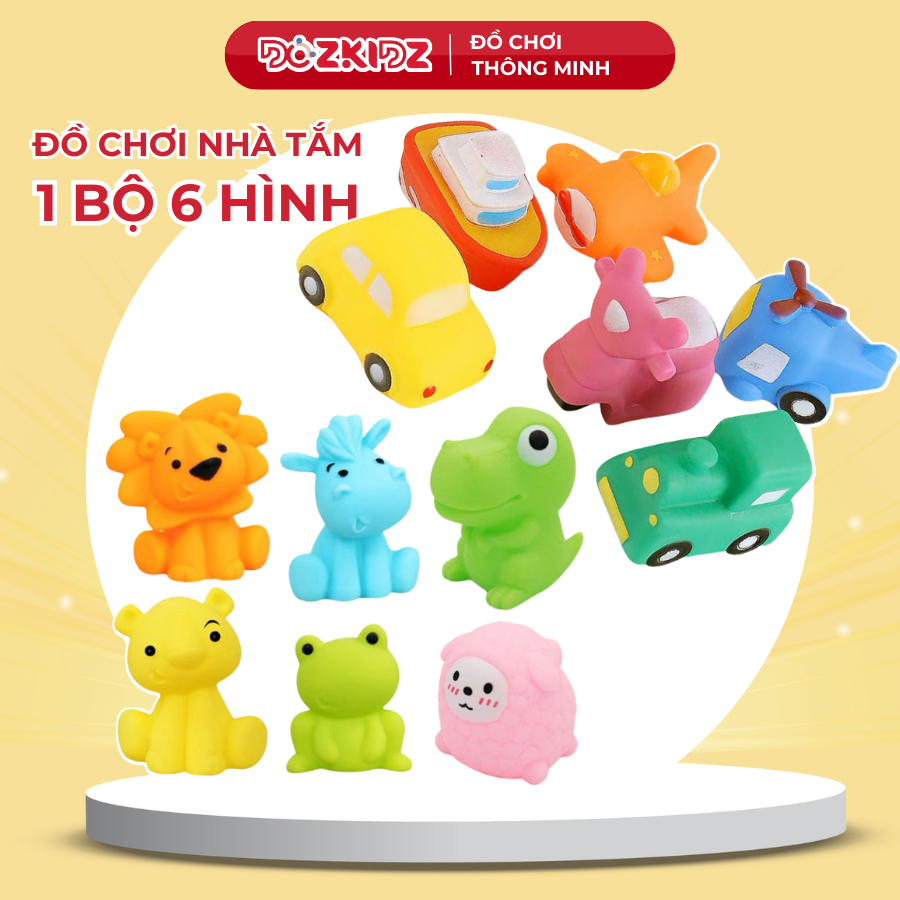 Đồ chơi chút chít động vật, phương tiện giao thông thả bồn tắm cho bé - DOZKIDZ