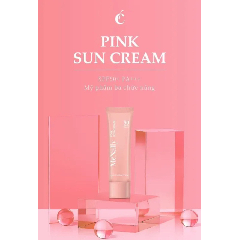 KEM CHỐNG NẮNG McNally COLLAGEN BB CREAM , PINK SUN CREAM, NÂNG TONE ,CHE KHUYẾT ĐIỂM SPF50+ PA+++ 50G