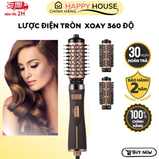 Lược điện ENZO 743 công nghệ ION âm tiên tiến không làm khô tóc. Lược điện xoay 360 uốn tóc ,sấy,tạo phồng chuyên nghiệp