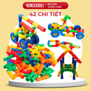 Đồ chơi trẻ em lắp ráp ghép hình ống nước 42 chi tiết phát triển tư duy cho bé từ 2 tuổi trở lên - DOZKIDZ