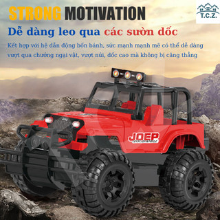 Đồ chơi trẻ em, Xe Jeep địa hình điều khiển từ xa có sạc pin, xe điều khiển 4 chiều vượt địa hình