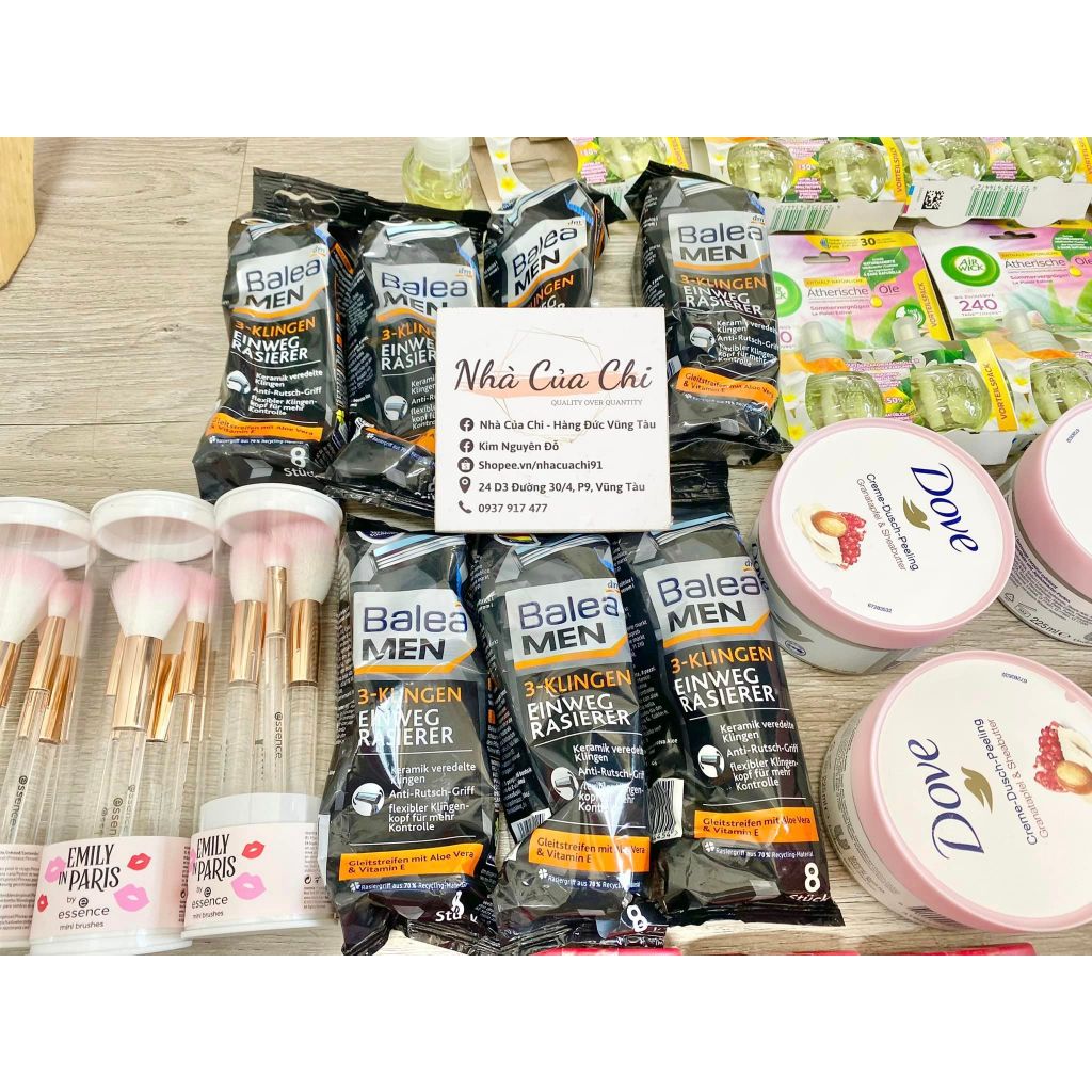 Set 8 dao cạo râu loại 3 lưỡi Balea Men - Hàng Đức