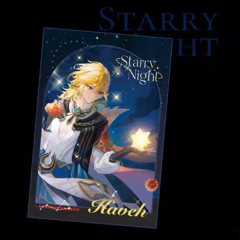 Card bo góc pola Genshin Impact Kaveh Starry Night hàng artist có bản quyền