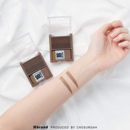 Bột Tán Chân Mày Sixteen Brand 16 Brow Magazine 3.6g Màu 02 Nâu Caramel