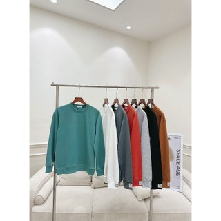Áo Nỉ Nam UMA OFFICIAL Phối Hai Vạt, Chất Liệu Nỉ Da Cá Co Giãn Siêu Mềm Ấm Áp , Áo Sweat Dài Tay Cổ Tròn Pha Vải  AO31