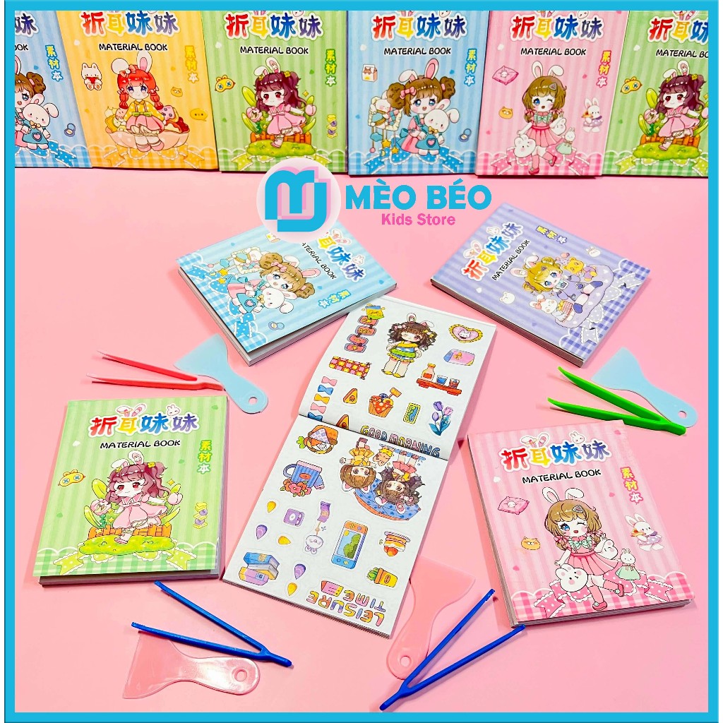 Hình Dán Sticker, Sổ Dán Sticker, Hình Dán Cute - Mèo Béo Kids Store