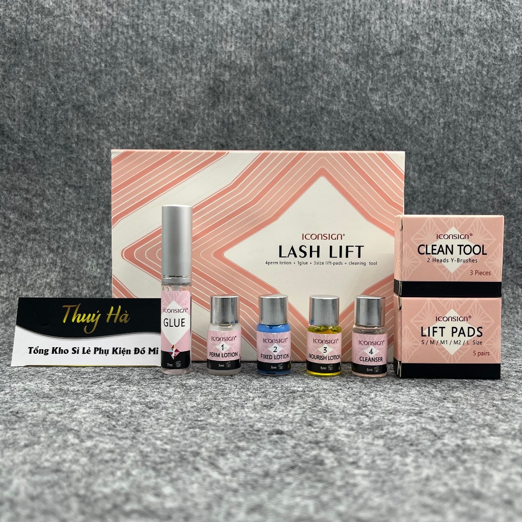 (Mẫu Mới) bộ uốn mi cao cấp lash lift Hồng_uốn mi Hàn Quốc_dụng cụ nối mi- THÚY HÀ ( tặng 1 gel pad dán mi dưới )