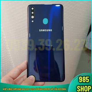 Ss a20s nắp lưng samsung galaxy a20s có kính camera và sẵn keo dán - 985 shop