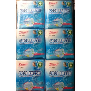 Combo 6 gói mỏng cánh diana sensi cool fresh, gói 8 miếng dài 23cm