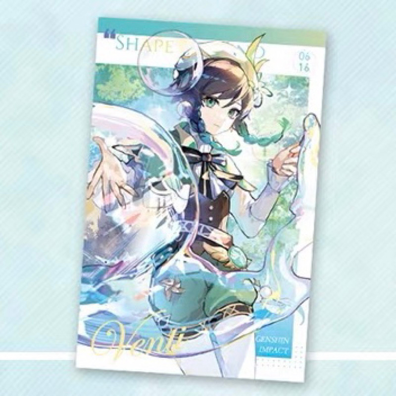 Card bo góc pola Genshin Impact Venti Dáng Hình Của Gió hàng artist có bản quyền