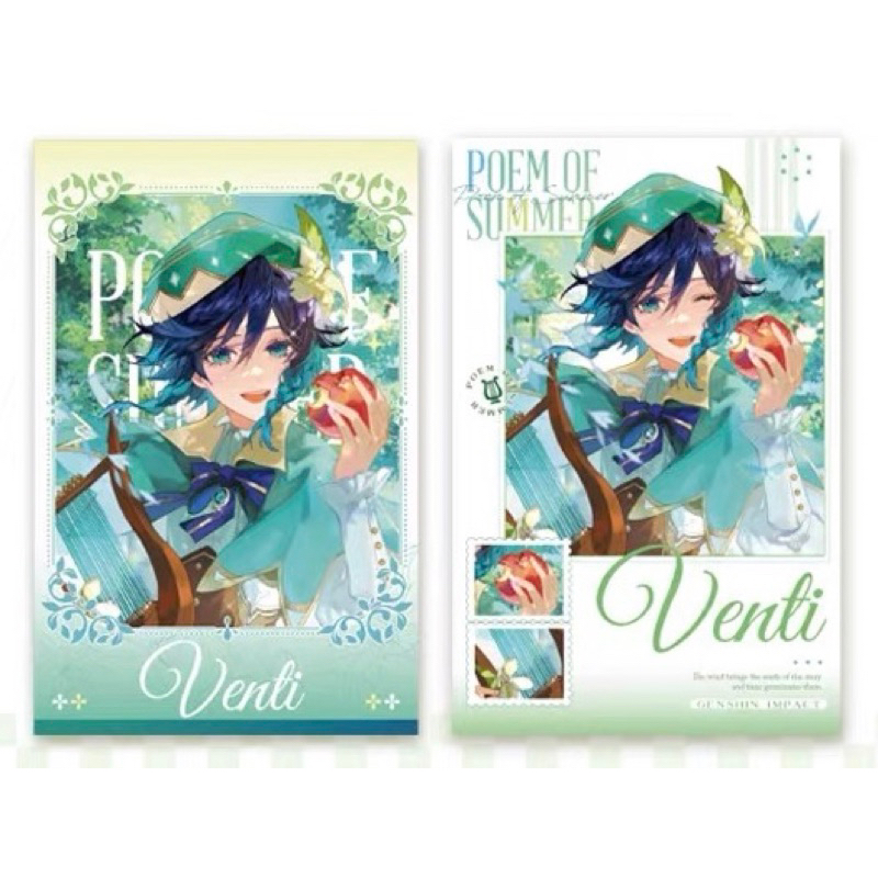 Card bo góc pola Genshin Impact Venti Poem Of Summer hàng artist có bản quyền