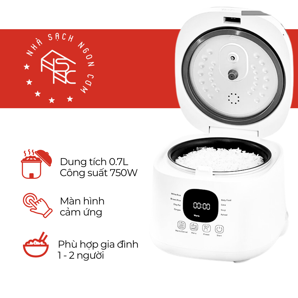 Nồi cơm điện tử Tefal Rice Mate Mini 0.7L RK515168