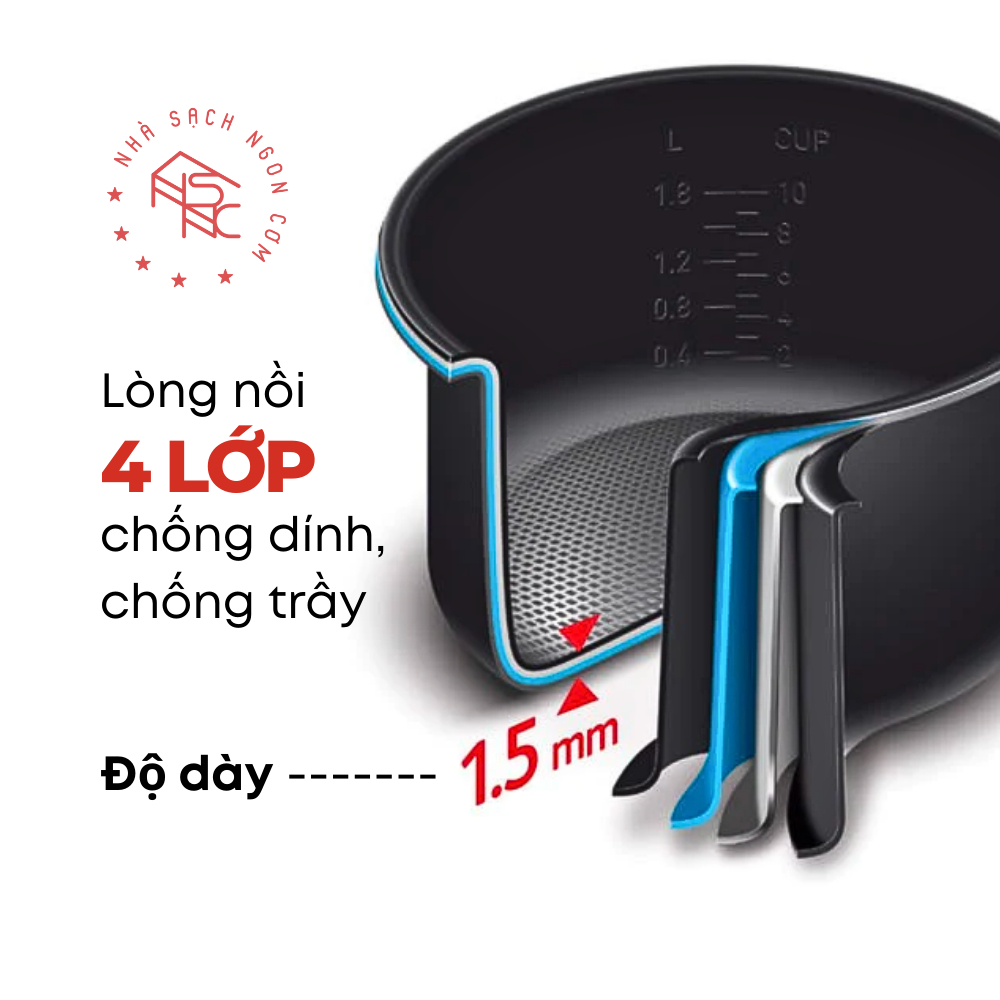 Nồi cơm điện tử Tefal Rice Mate Mini 0.7L RK515168