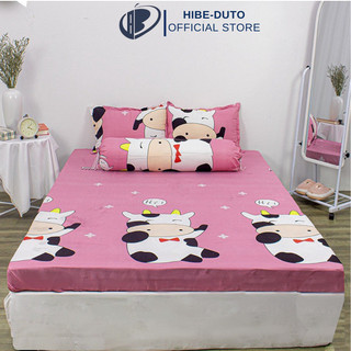 Bộ ga gối trải giường cotton poly - sét 4 món gồm ga +2 vỏ gối +1 gối ôm nhiều mẫu mã
