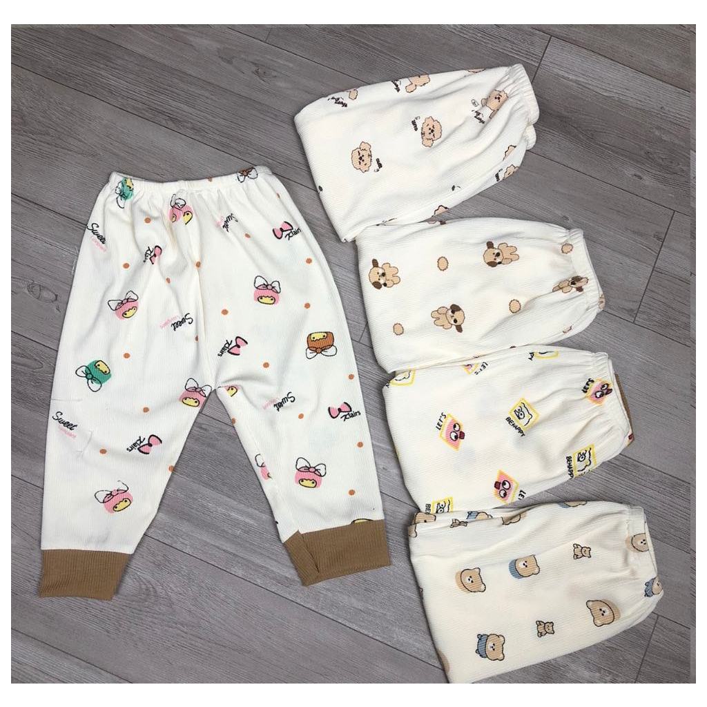 Quần len tăm dài cho bé trai bé gái, len tăm coton mềm mịn, co giãn. size từ ss-16kg
