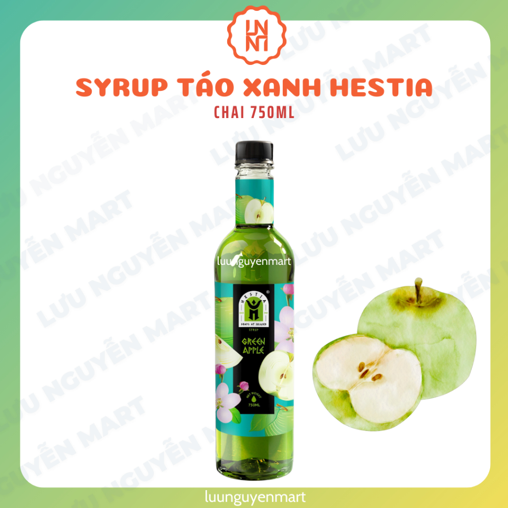 Siro/ Syrup Hestia Vị Táo Xanh 750ml
