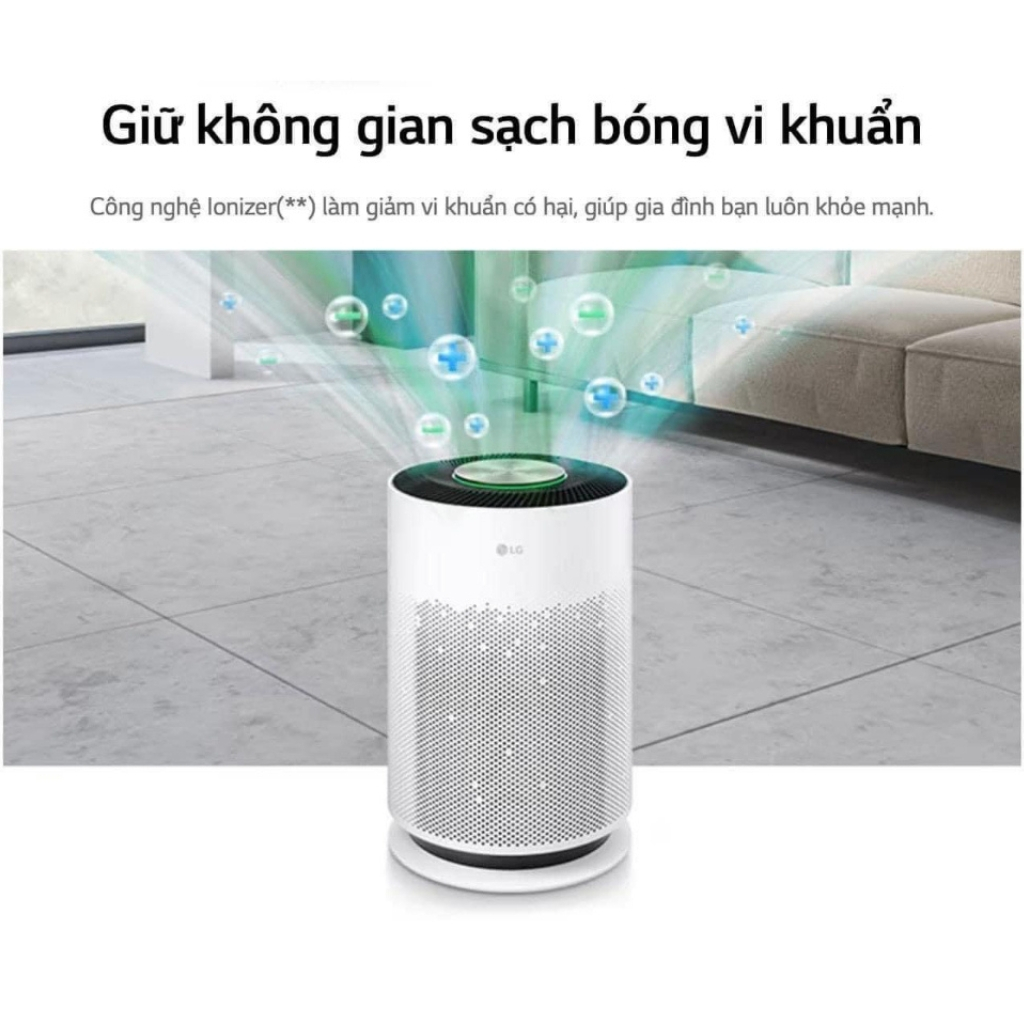 Máy lọc khí LG PuriCare 360 HIT trắng | Máy lọc không khí AS60GHWG0 360˚ lọc bui mịn và khử mùi hiệu quả