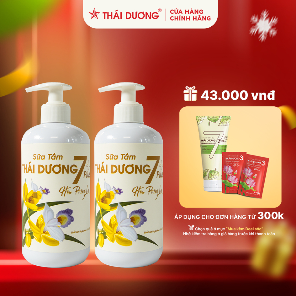 Combo 2 Sữa tắm Thái Dương 7 Plus  480ml - Sao Thái Dương