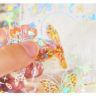 Bộ 2 sticker hình hồ điệp lấp lánh