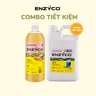 Combo Nước Lau Sàn Và Rửa Rau Củ Qủa Sinh Học Enzyco 100% Enzyme Từ Dứa An Toàn Lành Tính 바닥청소용 세제  Floor cleaner