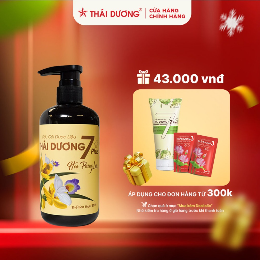 Dầu gội dược liệu Thái Dương 7 plus 480ml - Sao Thái Dương