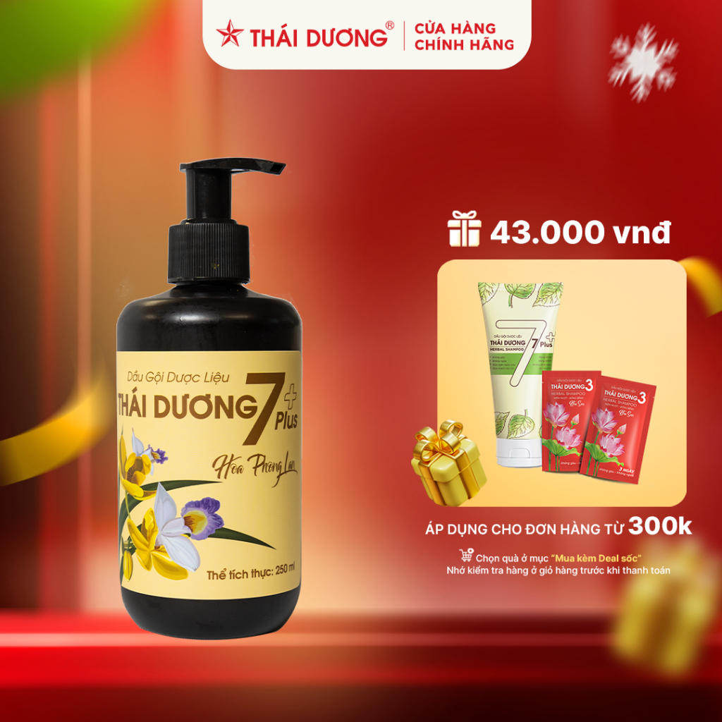 Dầu gội dược liệu Thái Dương 7 Plus 250ml - Sao Thái Dương